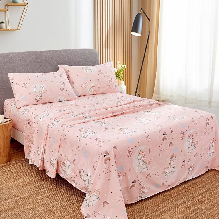 No. 4 - JSD Pink Moon Unicorn Kids Sheet Set - 2