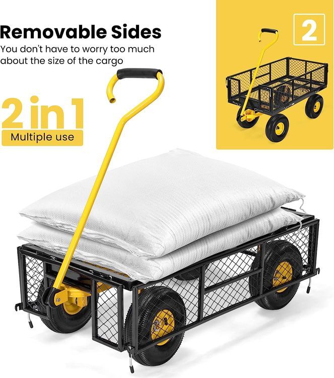 No. 9 - VIVOHOME Heavy Duty Garden Cart - 3