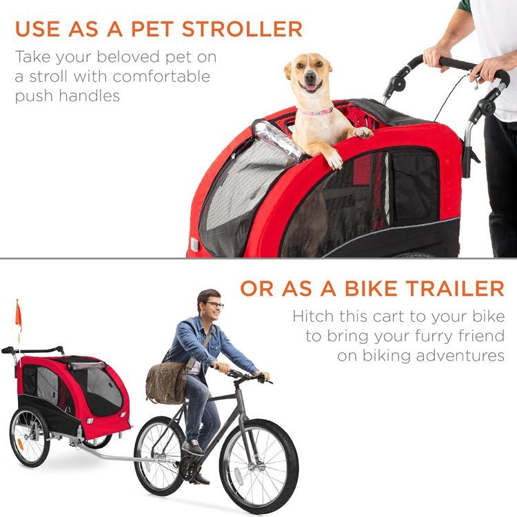 No. 8 - 2-in-1 Pet Stroller and Trailer - 2