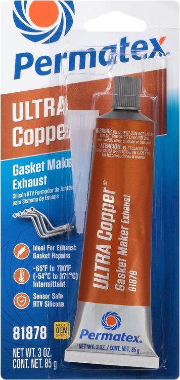 No. 5 - Permatex 81878 Ultra Copper Maximum Temperature RTV Silicone Gasket Maker - 1