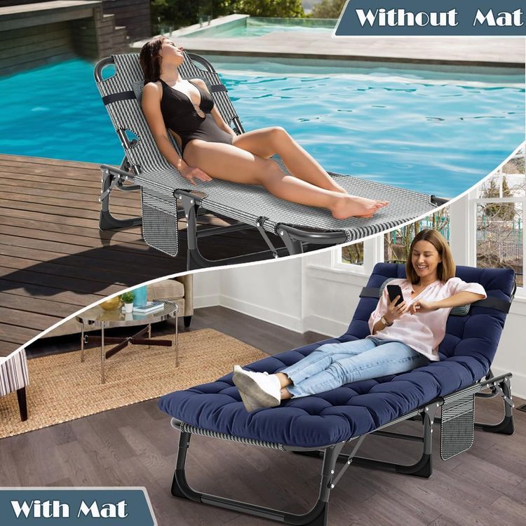 No. 5 - MOPHOTO Folding Chaise Lounge Chair - 3