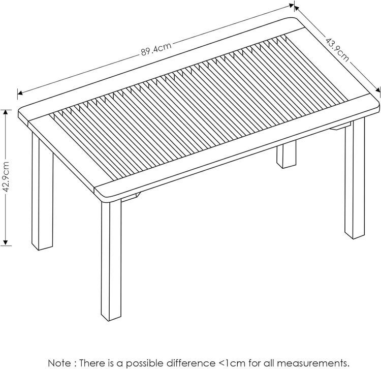 No. 3 - Furinno FG16504 Tioman Hardwood Patio Furniture Outdoor Coffee Table - 4