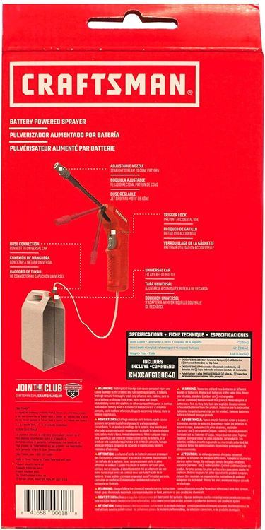 No. 10 - Craftsman Battery Powered Sprayer Wand - 4