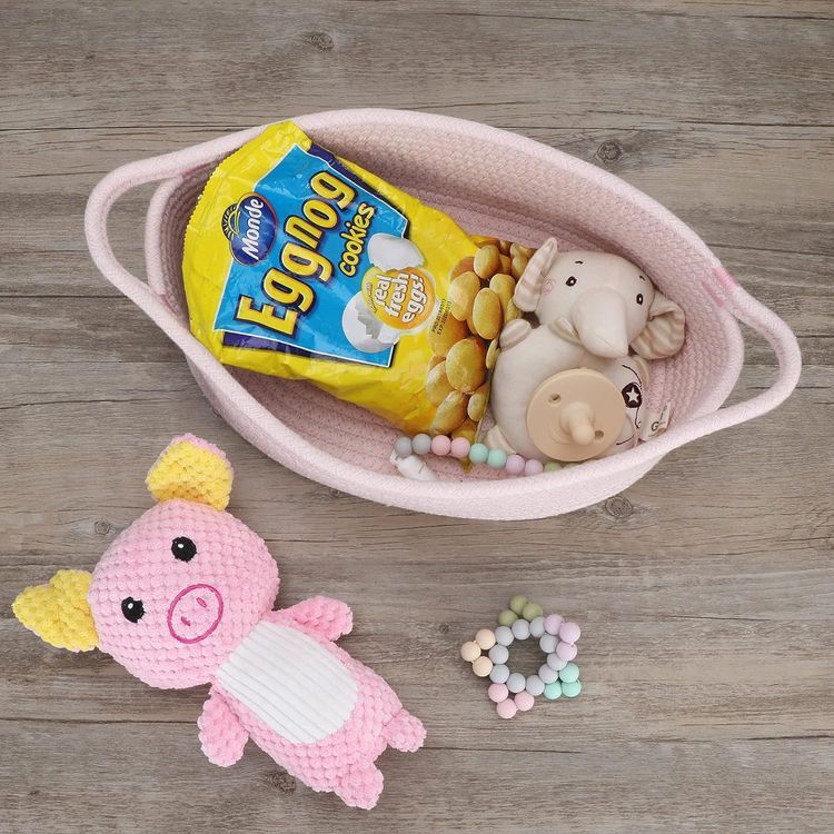 No. 10 - Soft Cotton Rope Baby Gift Basket - 4