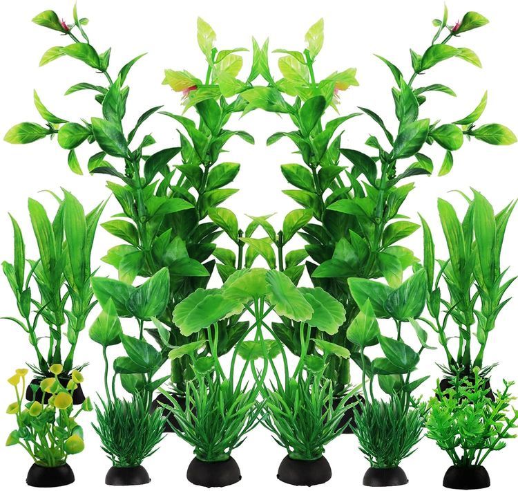 No. 1 - PietyPet Aquarium Décor Plastic Plants - 1