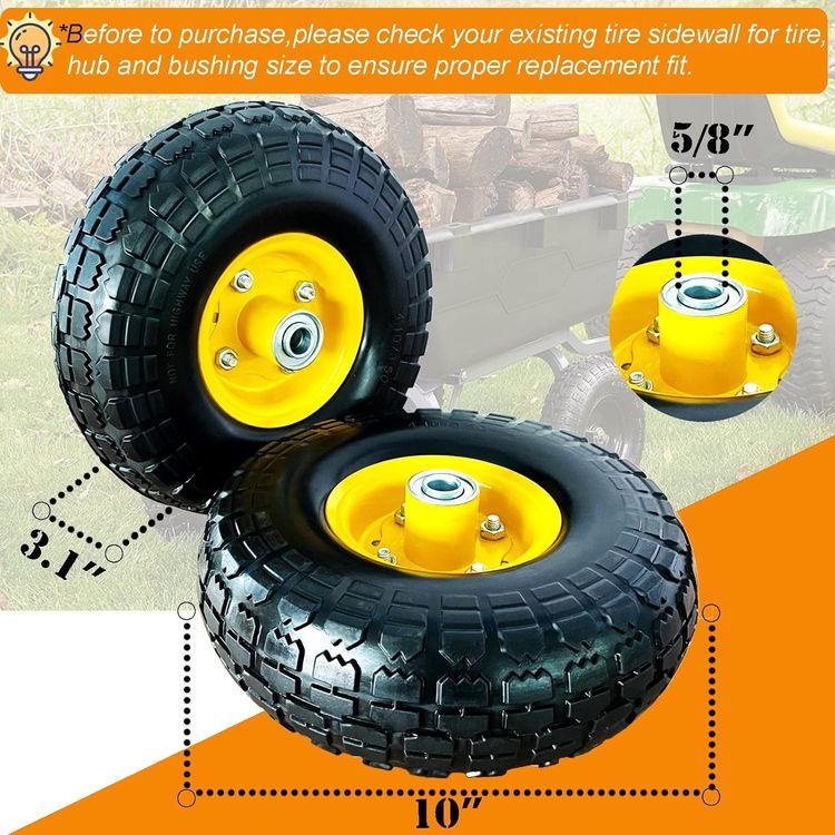 No. 1 - Ponsytocn 4.10/3.5-4 Tires and Wheels - 4