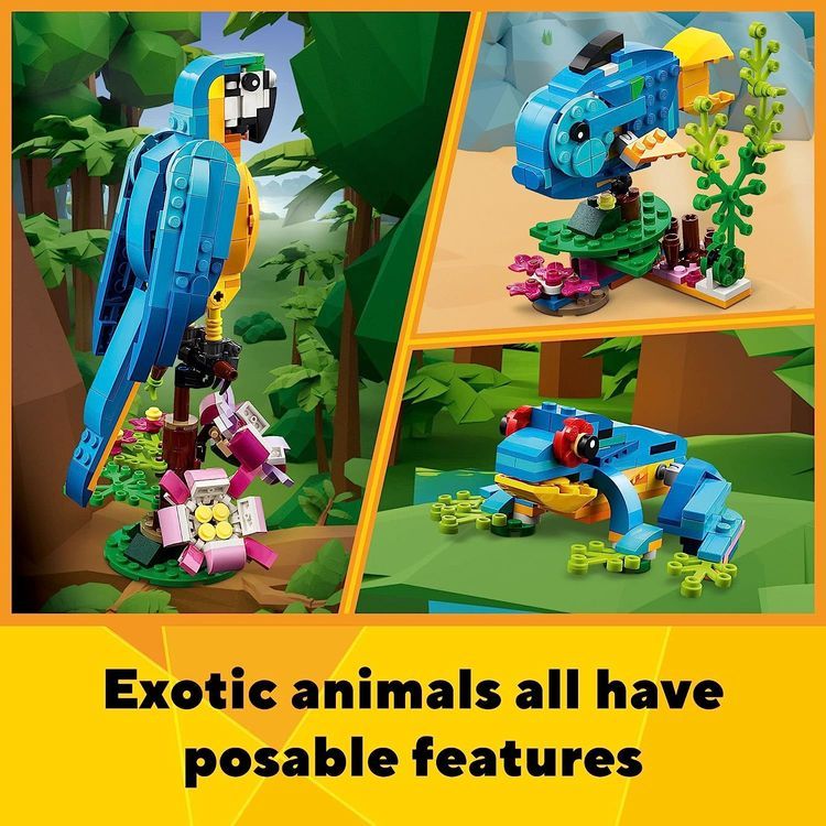 No. 7 - LEGO Creator 3 in 1 Exotic Parrot Building Toy Set - 4