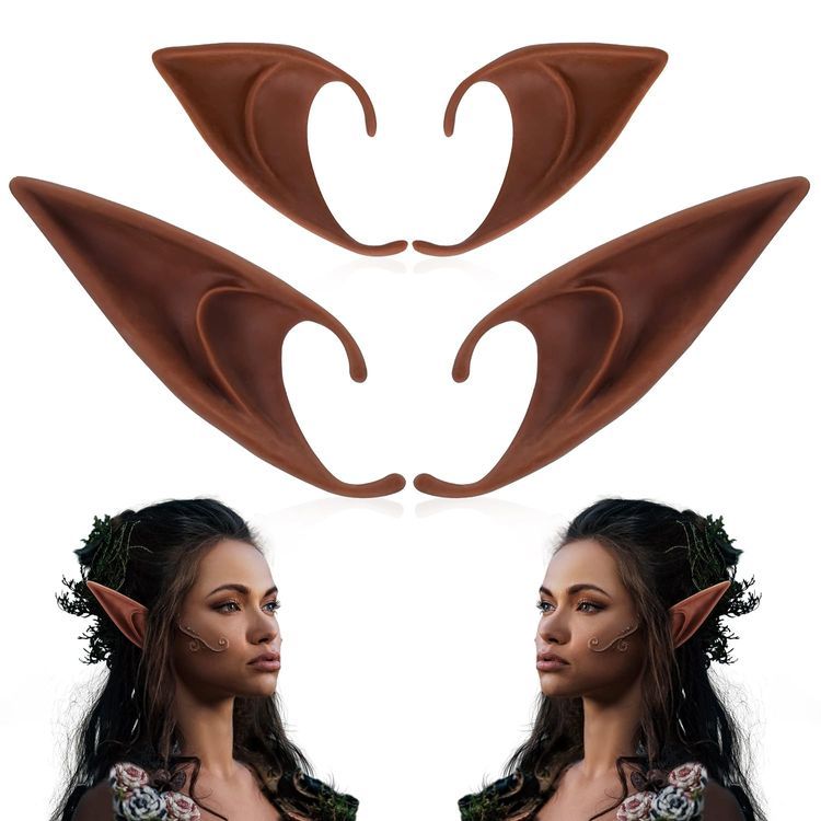 No. 2 - FRESHME 2 Pairs Brown Elf Ears - 1