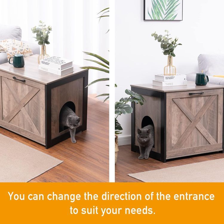 No. 8 - Dwanton Cat Litter Box Furniture Hidden - 3