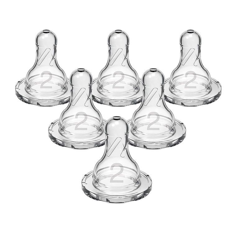 No. 1 - Dr. Brown’s Natural Flow Level 2 Narrow Baby Bottle Silicone Nipple - 1