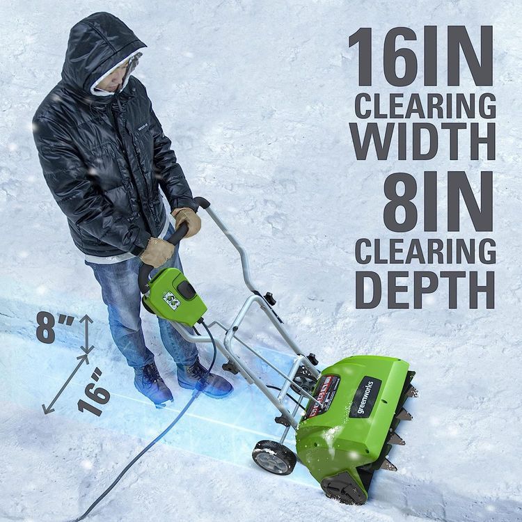 No. 7 - Greenworks 10 Amp 16-Inch Corded Electric Snow Blower - 2