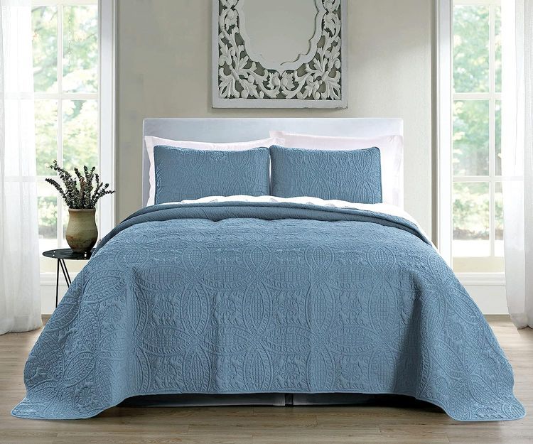 No. 4 - Quilt Set King/Cal King - Ash Blue - 2