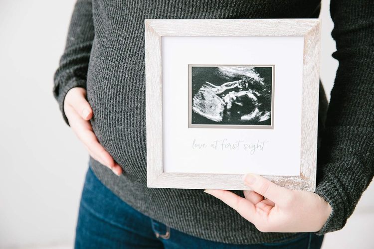 No. 8 - Pearhead Love at First Sight Rustic Sonogram Photo Frame - 3