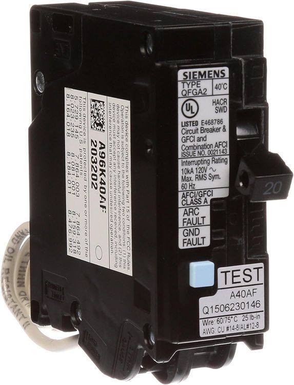 No. 8 - Siemens Q120DF 20-Amp Afci/Gfci Dual Function Circuit Breaker - 3