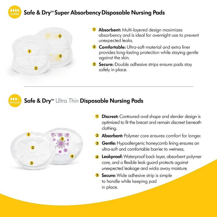 No. 3 - Medela Safe & Dry Ultra Thin Disposable Nursing Pads - 3