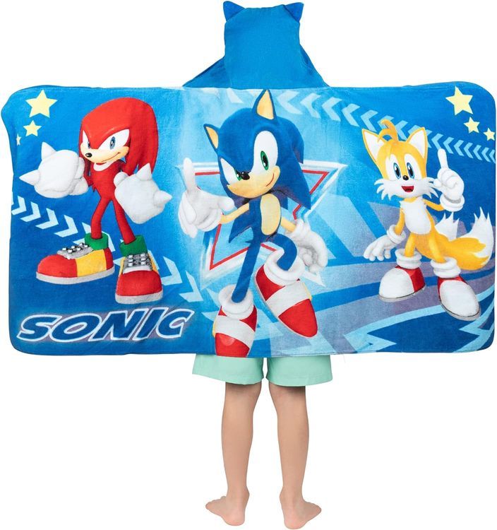 No. 7 - Franco Sonic The Hedgehog Kids' Hooded Towel - 3