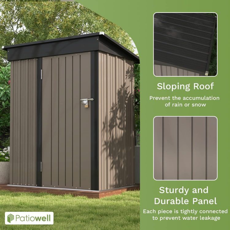 No. 3 - Patiowell 5x3 FT Outdoor Storage Shed - 4