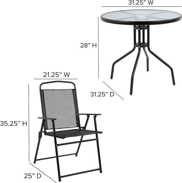 No. 7 - Flash Furniture Patio Dining Set - 4