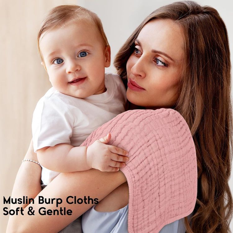 No. 4 - Muslin Burp Cloths for Baby - 2