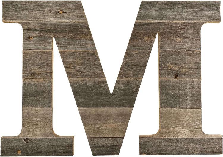 No. 5 - Distressed Rustic Barn Wood Letter - 1