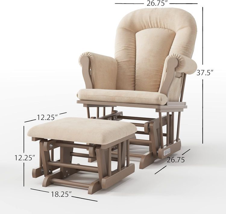 No. 6 - Cozy Glider & Ottoman - 3