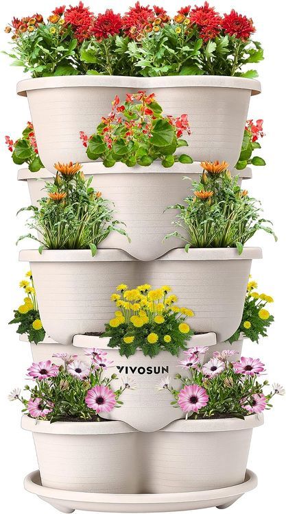 No. 4 - VIVOSUN 5 Tier Vertical Gardening Stackable Planter - 1