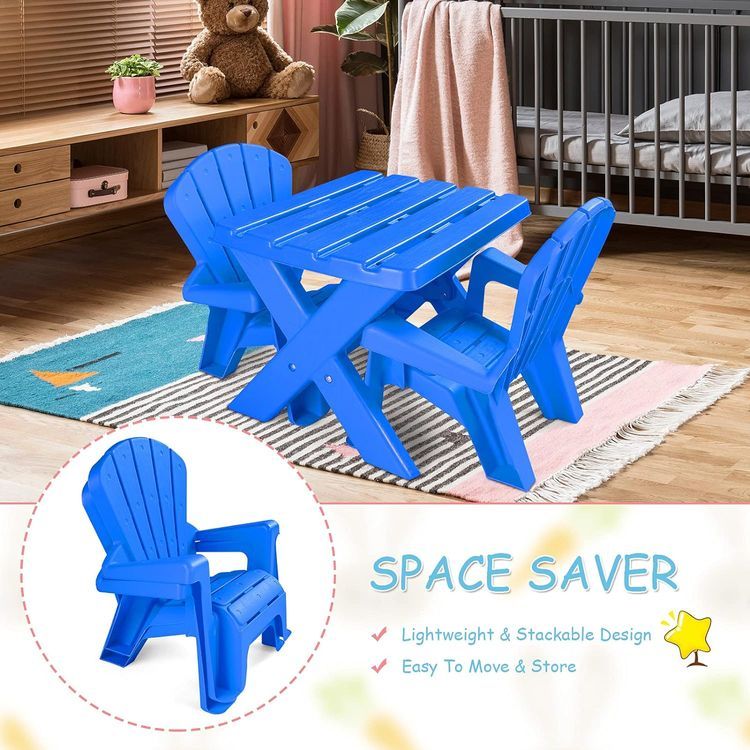 No. 7 - Costzon Kids' Outdoor Table & Chair Set - 3