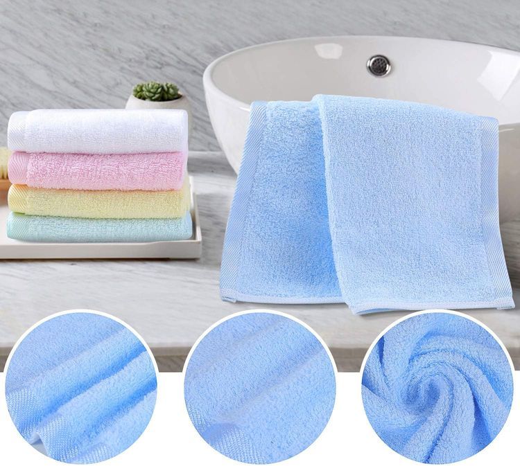 No. 2 - Yoofoss Washcloths Bamboo Face Towel Hand Cloth Set 10-Pack - 4