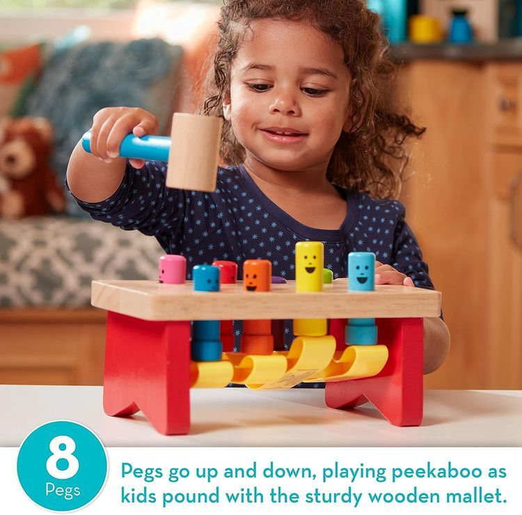 No. 4 - Melissa & Doug Deluxe Pounding Bench Wooden Toy - 2