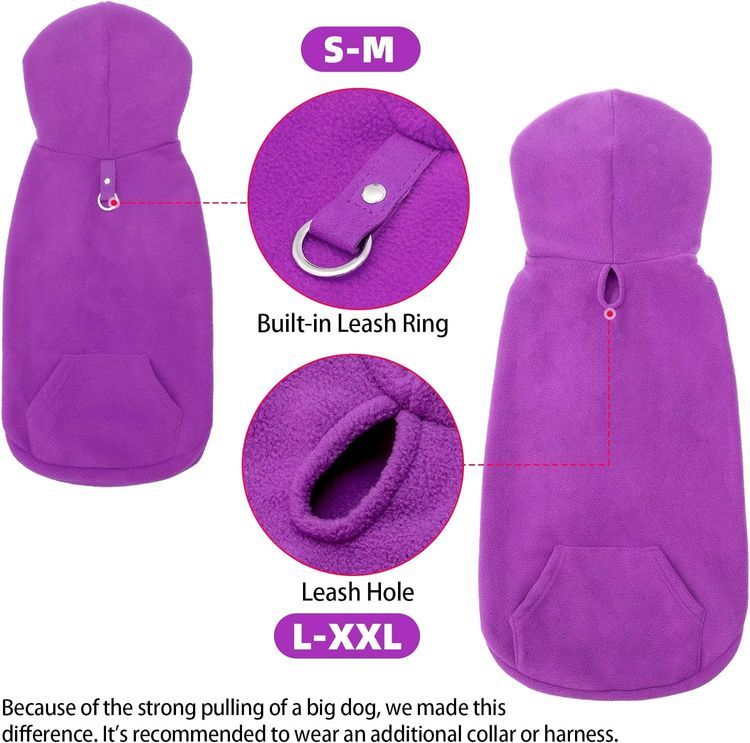No. 8 - Fleece Dog Clothes with Pocket - 4