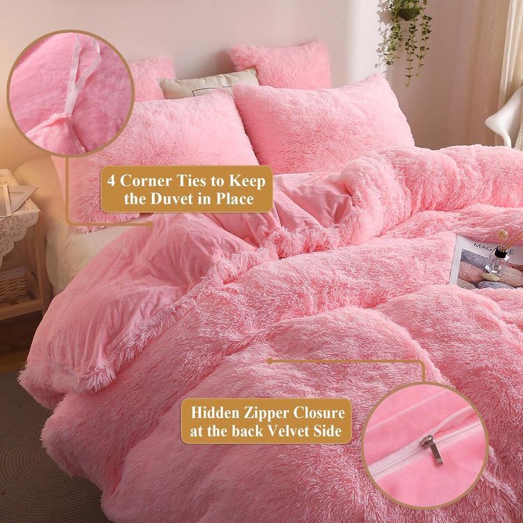 No. 3 - XeGe Plush Shaggy Duvet Cover - 5