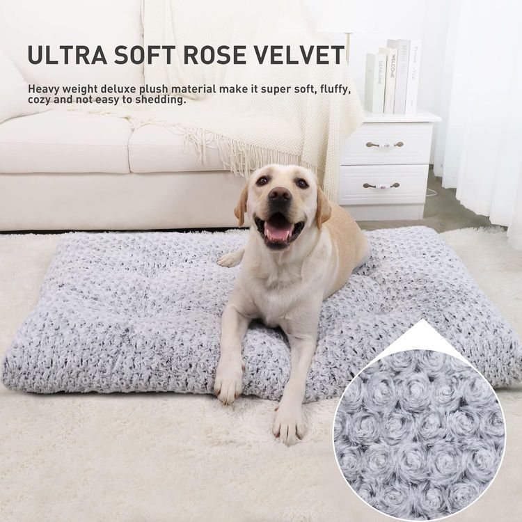 No. 1 - Washable Dog Bed Deluxe Plush Dog Crate Beds - 2