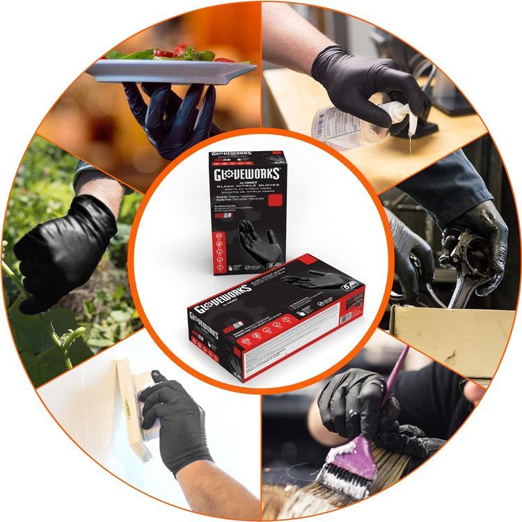 No. 9 - GLOVEWORKS Industrial Black Nitrile Gloves - 4