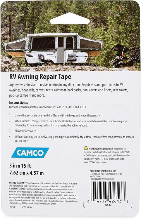 No. 7 - Camco 42613 3" x 15' Awning Repair Tape - 5