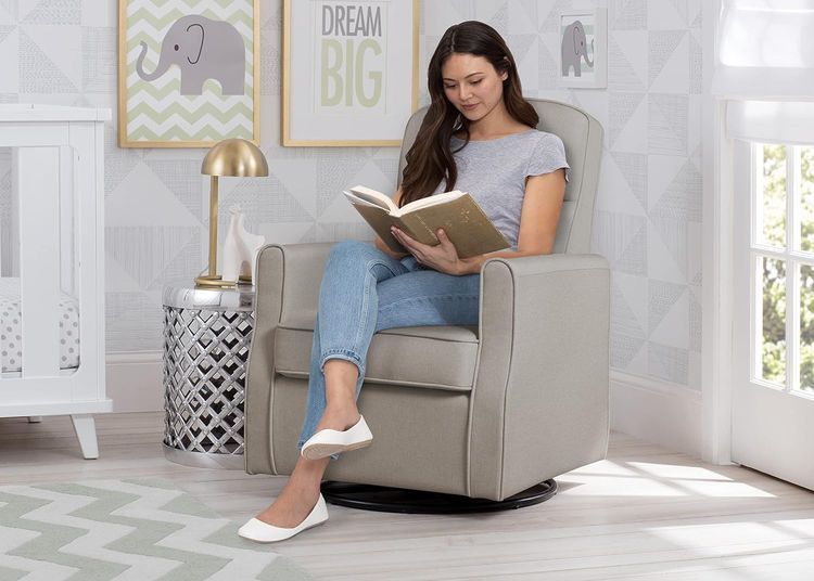 No. 5 - Blair Slim Nursery Glider Swivel Rocker Chair - 4