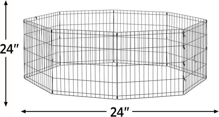 No. 5 - New World Pet Products 24" Foldable Black Metal Dog Exercise Pen - 3