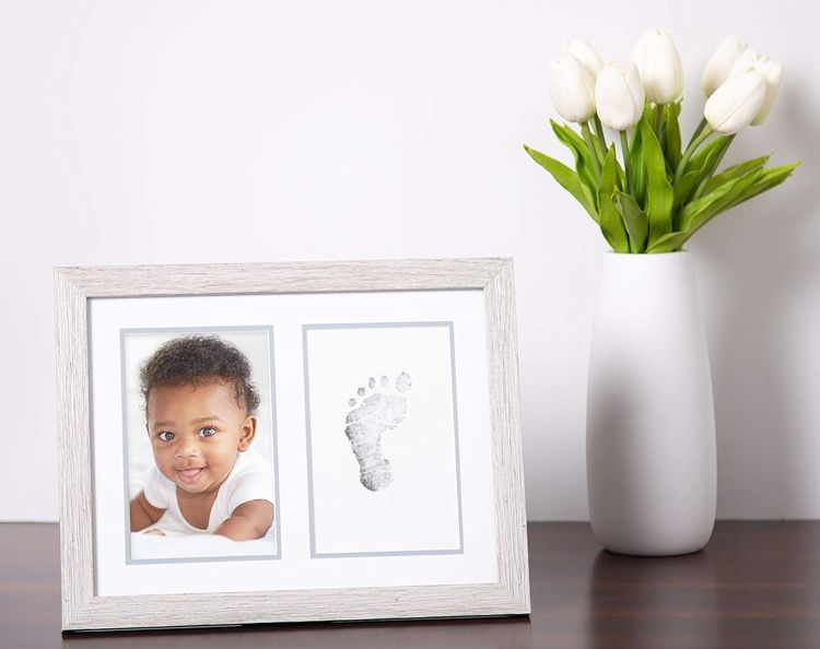 No. 9 - Kate & Milo Rustic Baby Footprint Photo Frame - 3