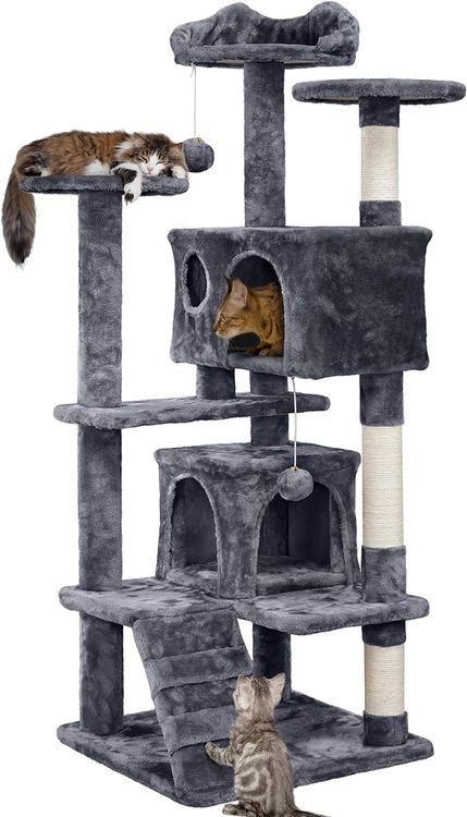 No. 1 - Yaheetech 54in Cat Tree Tower Condo Furniture Scratch Post - 1