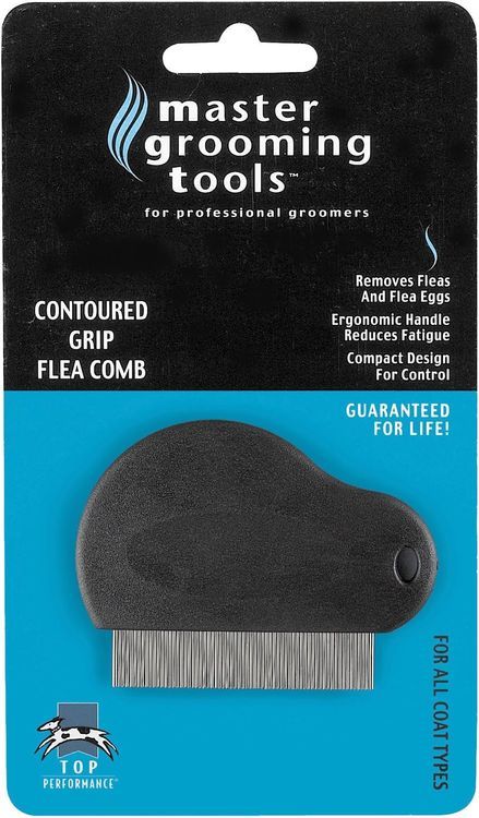 No. 7 - Master Grooming Tools Contoured Grip Flea Combs - 1