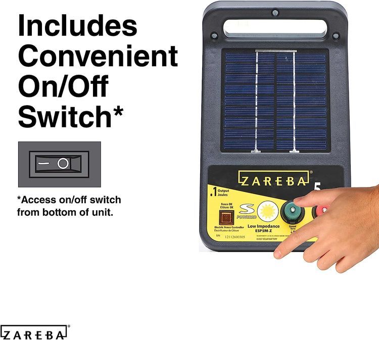 No. 10 - Zareba 5 Mile Solar Low Impedance Fence Charger - 5