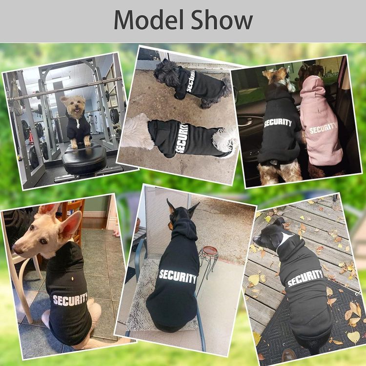 No. 7 - BINGPET Security Dog Hoodies Puppy Sweater - 5