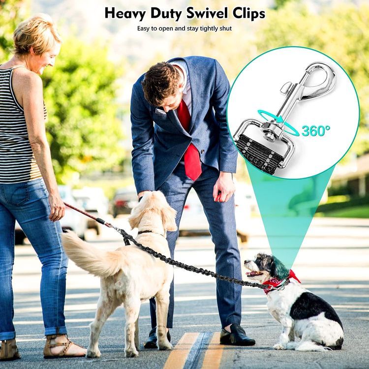 No. 5 - 2 Dog Leash, 360° Swivel No Tangle Double Dog Walking & Training Leash - 4