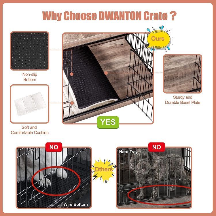 No. 1 - DWANTON Dog Crate Furniture - 4