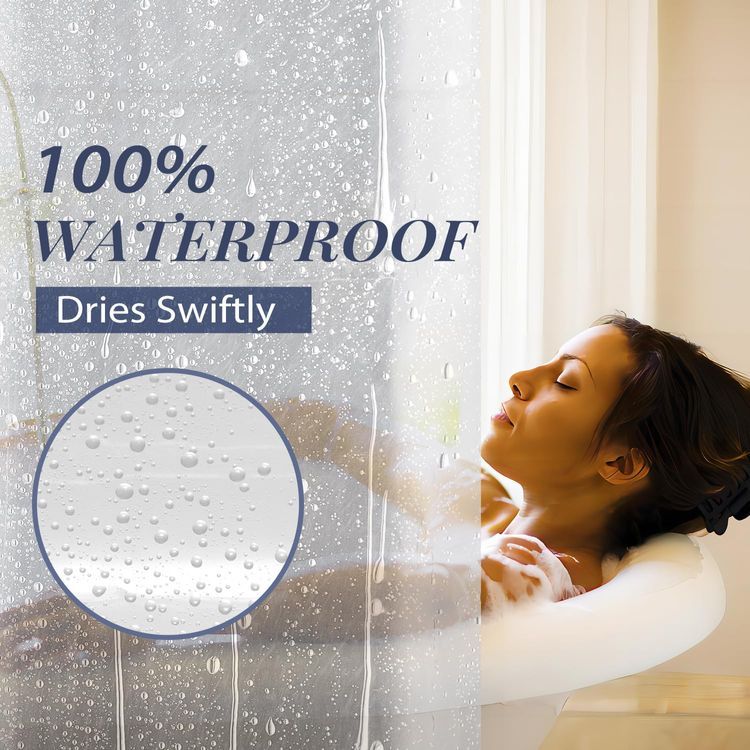No. 2 - LOVTEX Clear Shower Curtain Liner - 4
