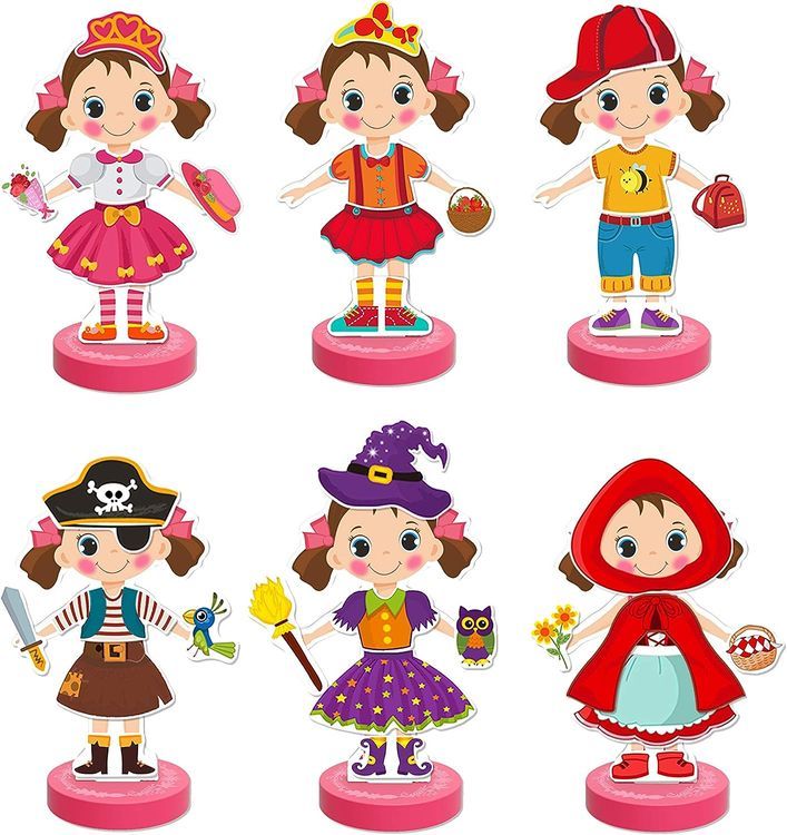 No. 5 - TOYSTER'S Magnetic Dress-Up Dolls Toy - 2