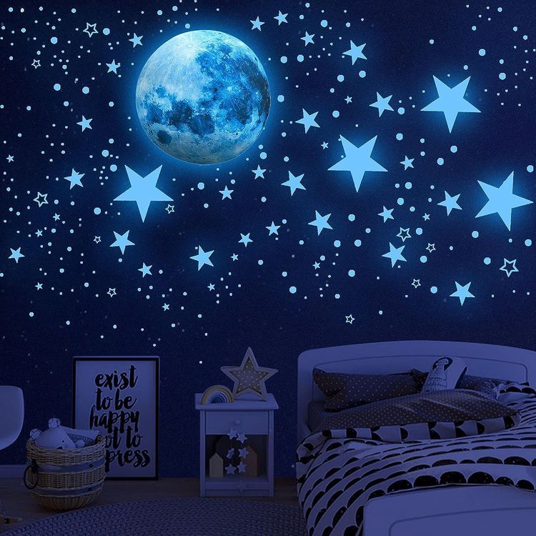 No. 8 - DESERT CAMEL Glow in The Dark Stars and Moon Wall Stickers - 1