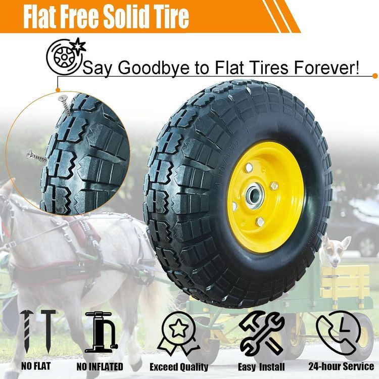 No. 1 - Ponsytocn 4.10/3.5-4 Tires and Wheels - 2