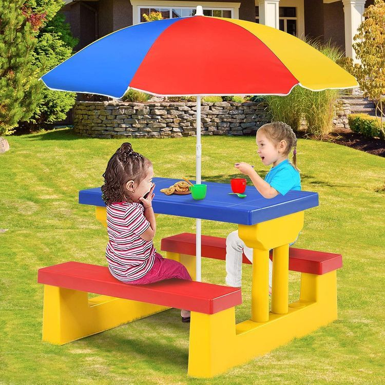 No. 5 - Costzon Kids' Outdoor Table & Chair Set - 2