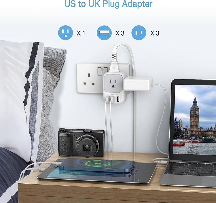 No. 3 - TESSAN US to UK Plug Adapter - 2