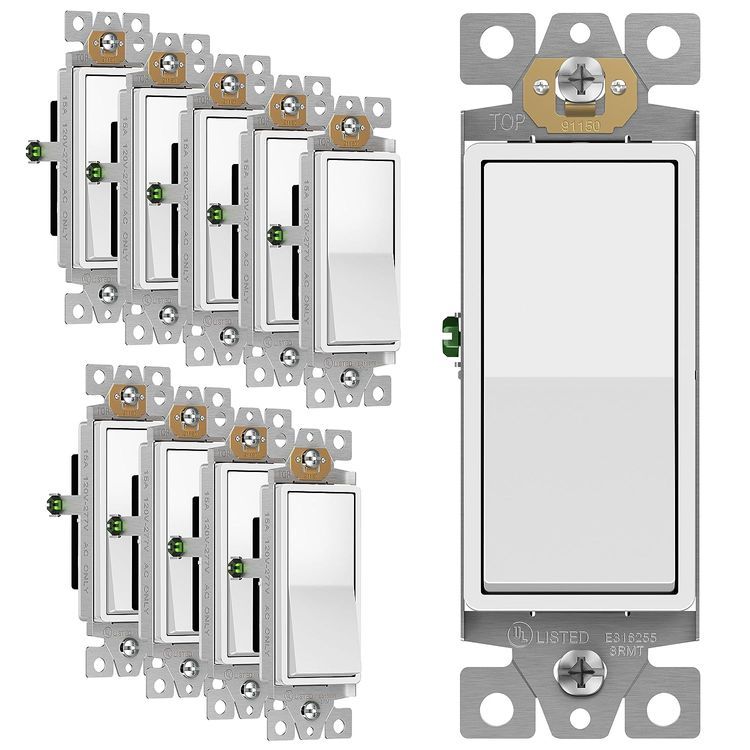 No. 8 - ENERLITES Decorator Paddle Rocker Light Switch - 1